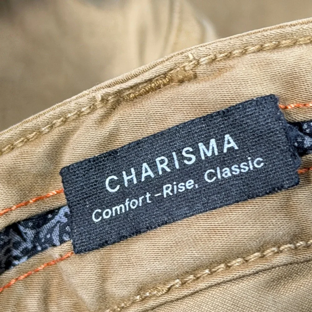 34 Heritage Charisma Pants Men 38x32 Tan Khaki Classic Fit Comfort Rise Trousers